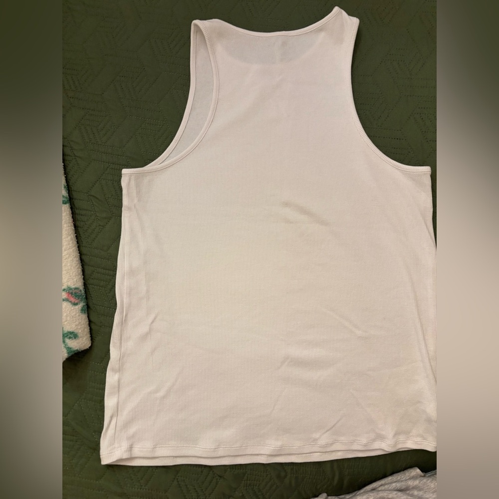 LOFT Cream Ribbed Tank Top - Picture 4 of 4